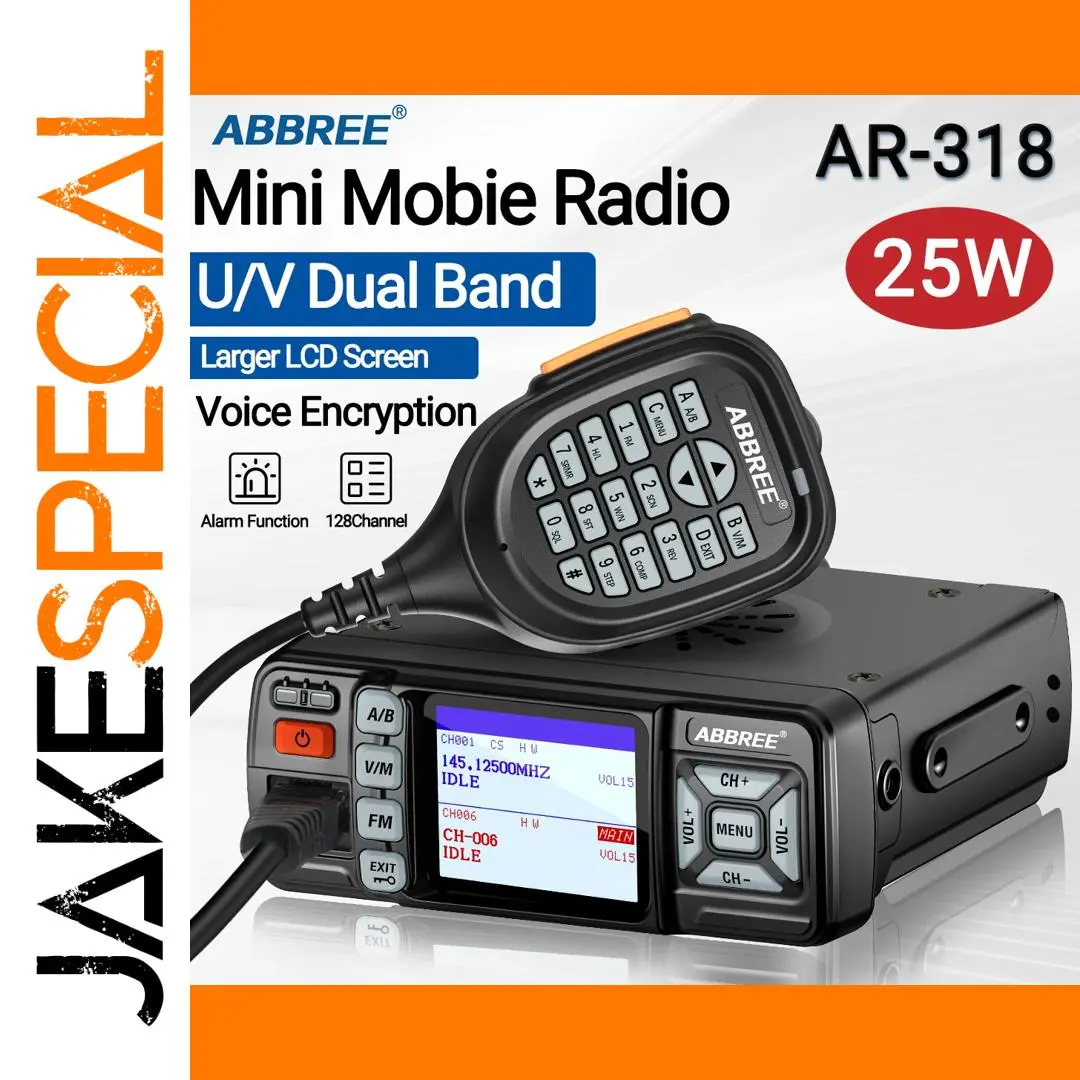 ABBREE AR-318 Dual-Band Transceiver 10W-25W, 128 Channels 1 ABBREE AR-318 Dual-Band Transceiver 10W-25W, 128 Channels