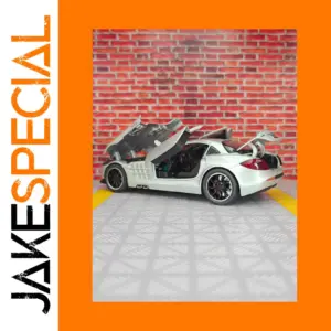 1:32 Silver Diecast Car Model with Lights