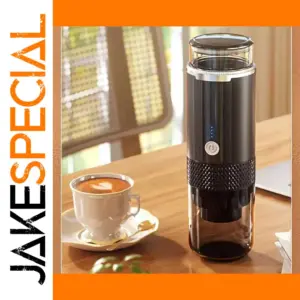 Black Portable Coffee Maker with Rechargeable Battery