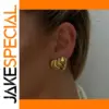 Stainless Steel Gold Heart Earrings for Women