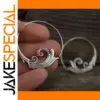 Vintage Sea Wave Hoop Earrings for Women