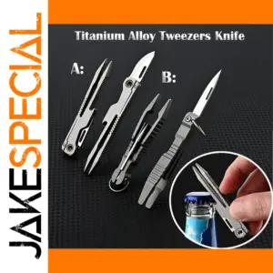Titanium Alloy Tweezers with D2 Steel Blades