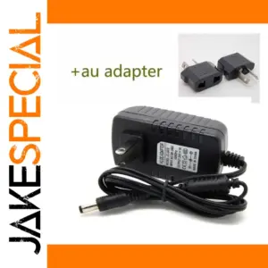 Universal Black AC Power Adapter with Interchangeable Plugs