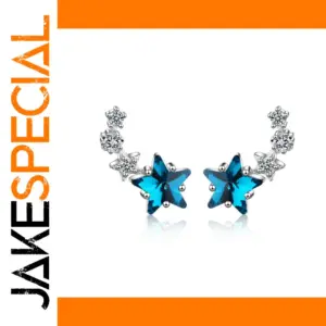 Celestial Blue Zircon Star Earrings ED0224