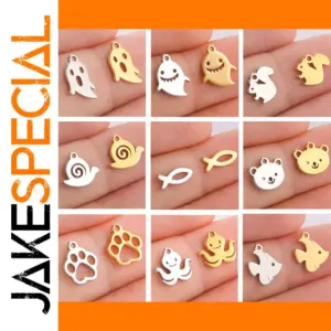 Stainless Steel Animal Charm Set (5 pcs)