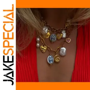 Stainless Steel Gold Heart Pendant Necklace