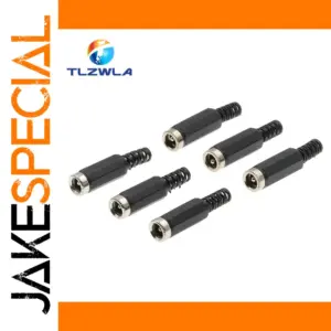 Set of 10 Female DC Power Jack Plugs 5.5×2.1/2.5mm
