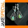 Vintage Water Droplets Earrings with Iridescent Stones