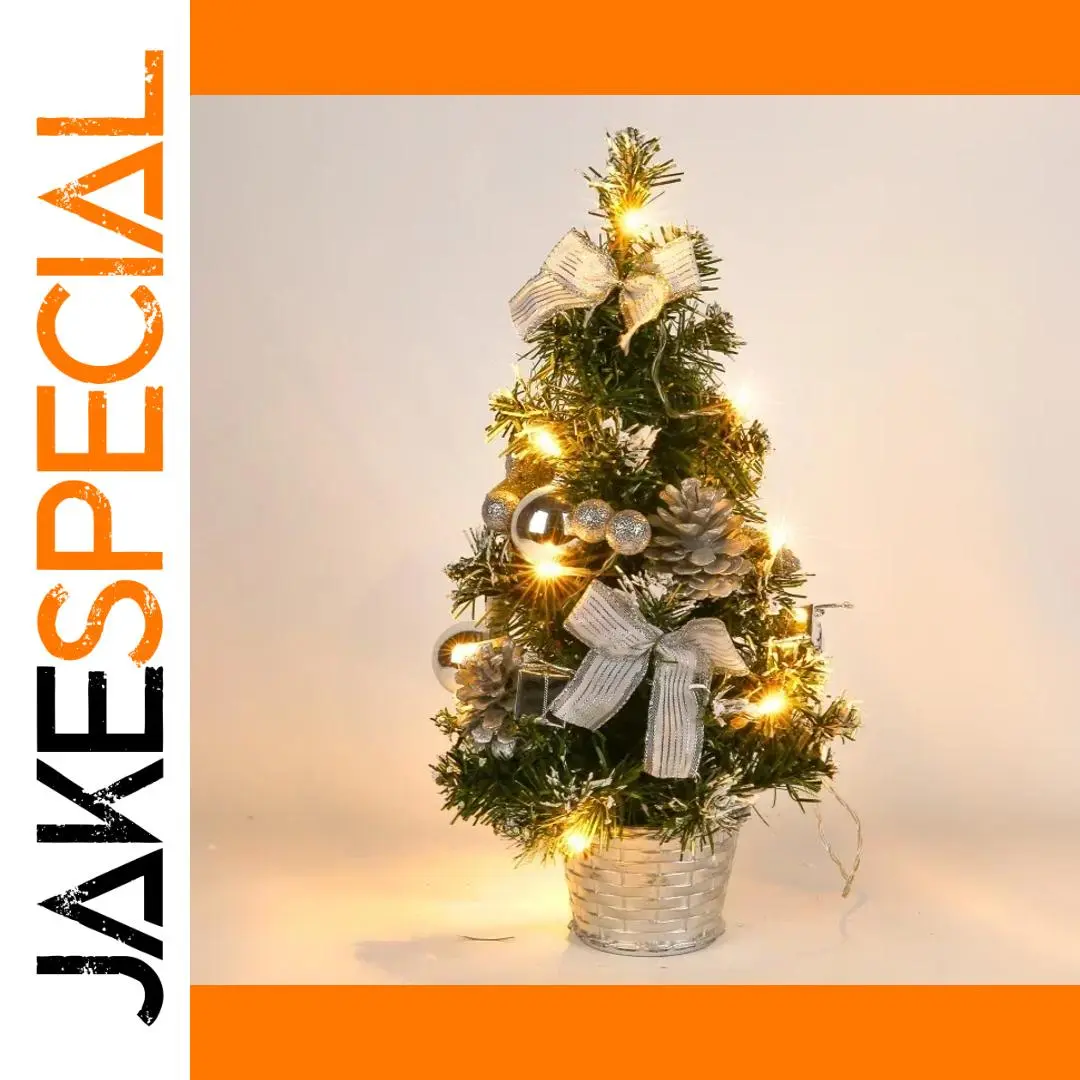 40cm LED Christmas Tree Nightlight in Silver, Gold, Red 1 40cm LED Christmas Tree Nightlight in Silver, Gold, Red