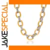 Two-Tone Stainless Steel Necklace Set for Women
