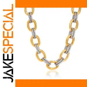 Two-Tone Stainless Steel Necklace Set for Women