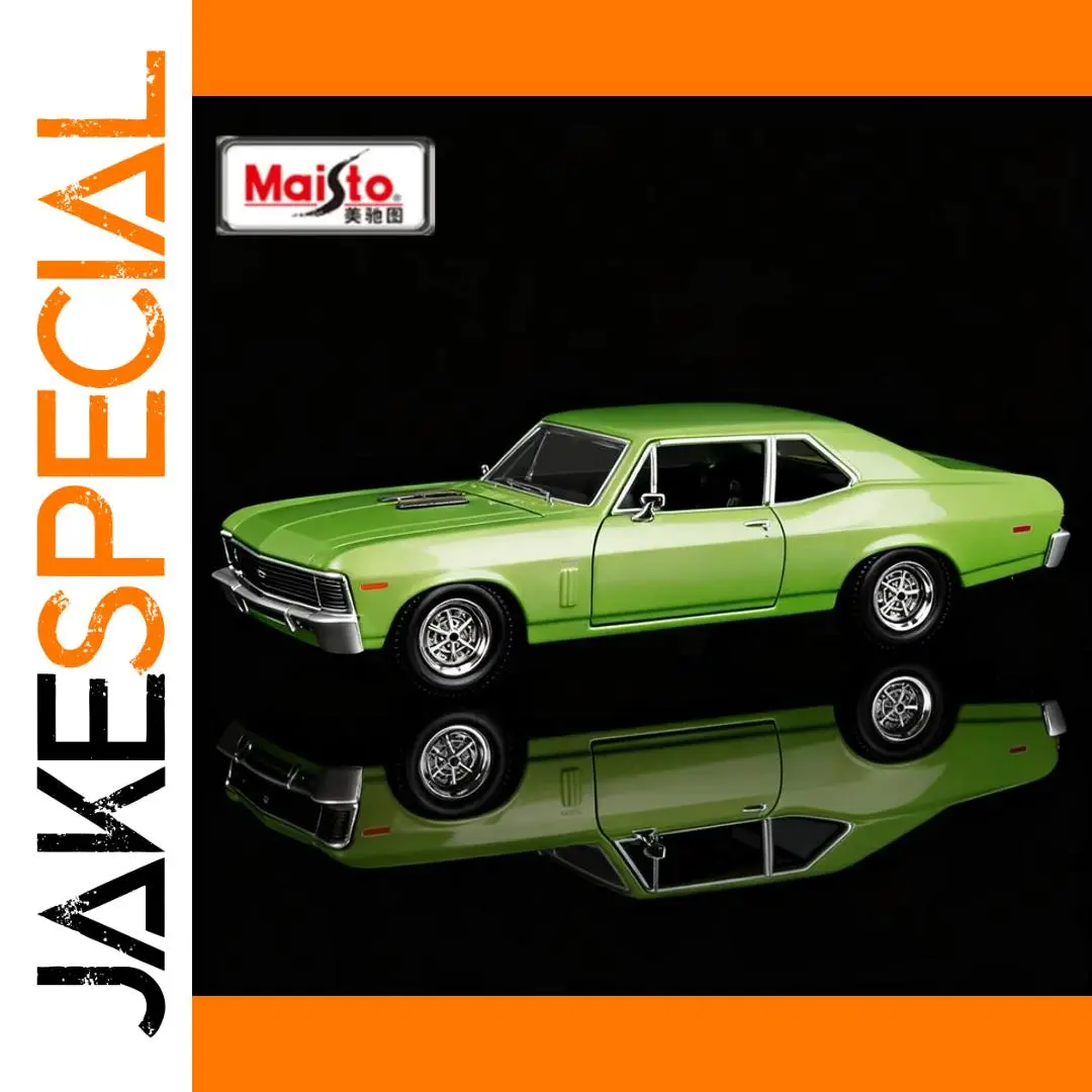 1970 Chevrolet Nova SS Diecast Model in Green 1 1970 Chevrolet Nova SS Diecast Model in Green