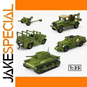 WWII Military Vehicle Building Set (300-469 pcs)