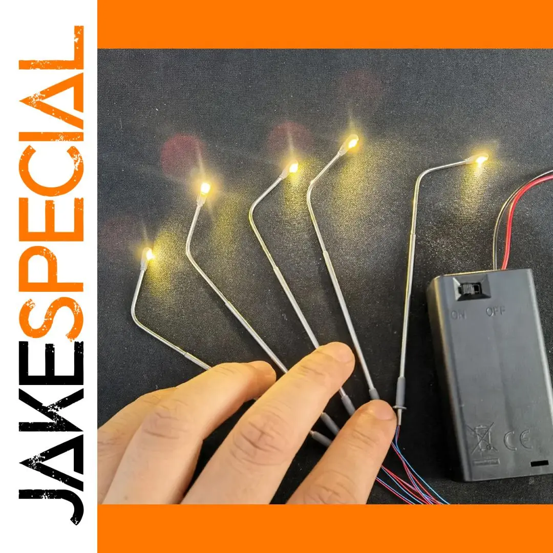 HO Scale Miniature Street Lamps Set of 3 1 HO Scale Miniature Street Lamps Set of 3