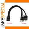 Black USB 2.0 Motherboard Header Extension Cable