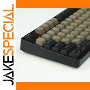Black and Gray PBT Double Shot Keycaps Set