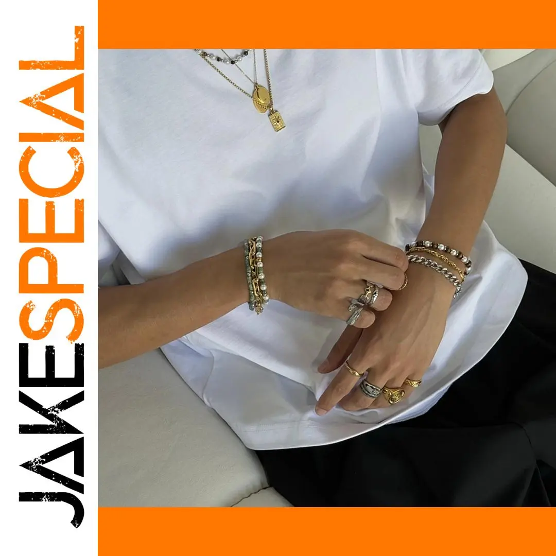 Unisex Stainless Steel Beaded Chain Bracelet 1 Unisex Stainless Steel Beaded Chain Bracelet