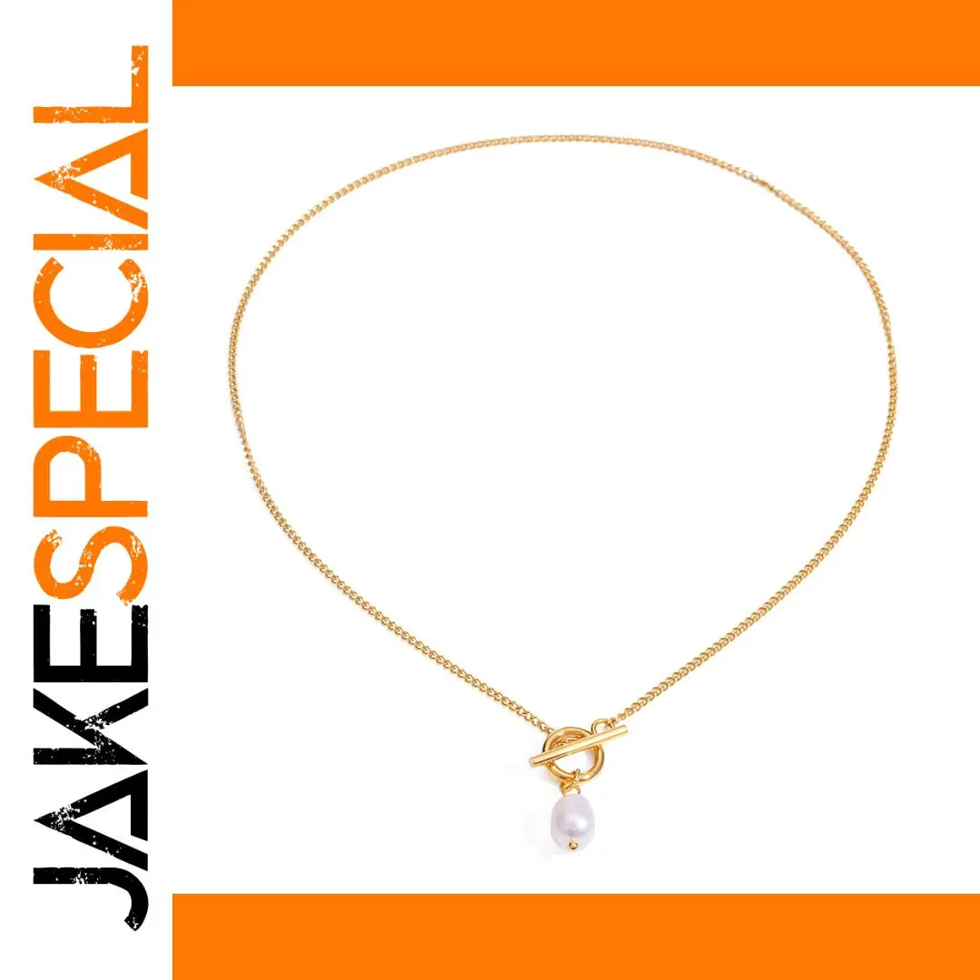 Stainless Steel Pearl Pendant Necklace 1 Stainless Steel Pearl Pendant Necklace