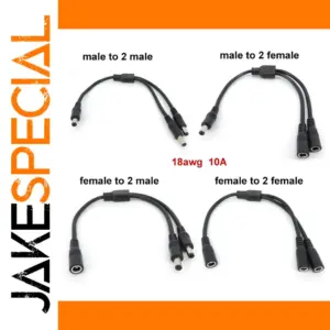 30cm DC Power Splitter Cable for LED and CCTV