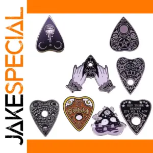 Gothic Heart Brooch with Mystic Symbols