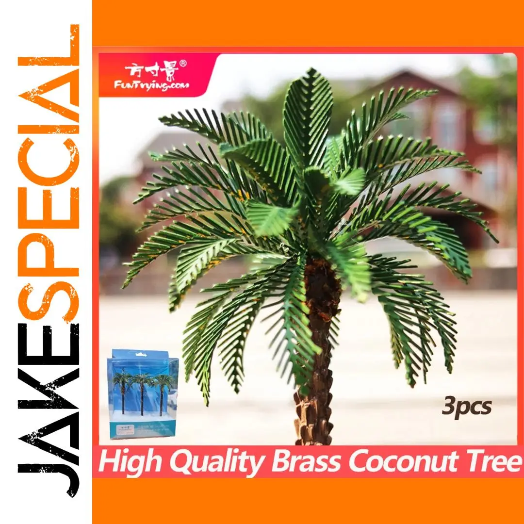 Miniature Brass Palm Trees Set for Dioramas 1 Miniature Brass Palm Trees Set for Dioramas