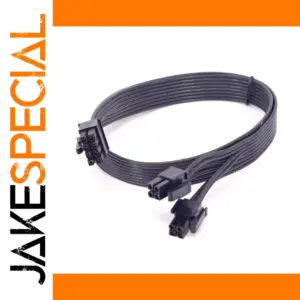 Black Sleeved CPU Power Cable for Ryzen CPUs