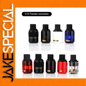 IEC C15 Female Connectors Set for Power and Audio