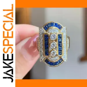 Gold Geometric Party Ring for Women