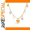 Elegant Stainless Steel Heart Necklace Set