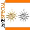 Stainless Steel Sunflower Charm Set for Jewelry