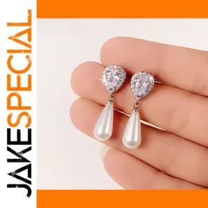 Elegant Water Drop Pearl Earrings for Women