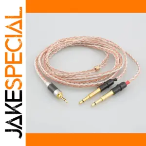 Luxury Braided OCC Copper Earphone Cable for High-End Audio