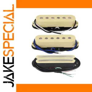 Cream-Colored Alnico 5 Pickup Set for SSS Guitars