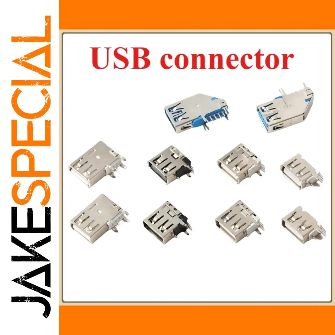 USB 2.0 A Female Mount Connectors Set of 10 1 USB 2.0 A Female Mount Connectors Set of 10