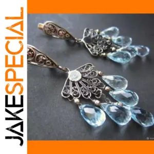 Vintage Waterdrop Earrings with Ethnic Carvings