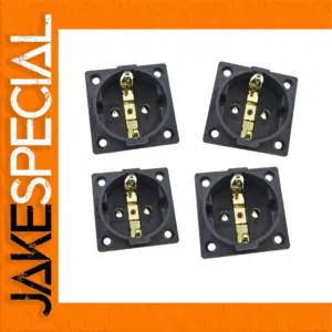 Black Schuko Power Outlet for High-End Installations
