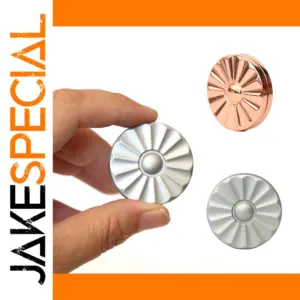 Daisy Magnetic Push Slider Stress Coin in Silver & Rose Gold