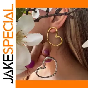 Stainless Steel Heart Earrings for Women