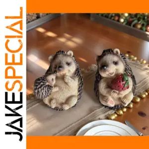 Hedgehog Figurines Set in Vibrant Resin