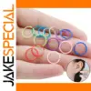 Colorful Plastic Hoop Earrings Set - 30 Pieces