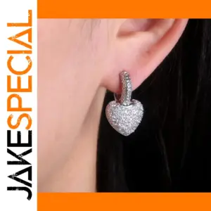 Heart Hoop Earrings in Silver and Gold