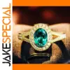Vintage-Style Zircon Engagement Ring for Women