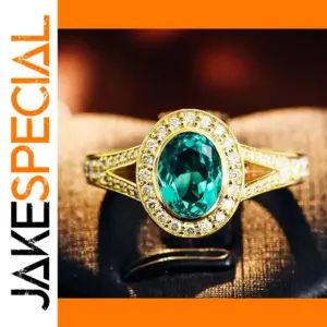 Vintage-Style Zircon Engagement Ring for Women