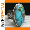 Vintage Silver Ring with Turquoise Zircon