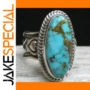 Vintage Silver Ring with Turquoise Zircon