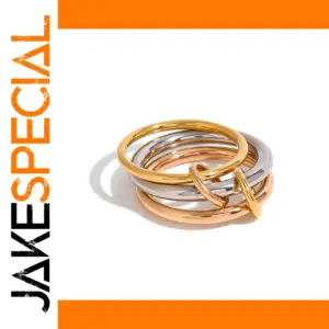 Stainless Steel Interconnected Rings Set