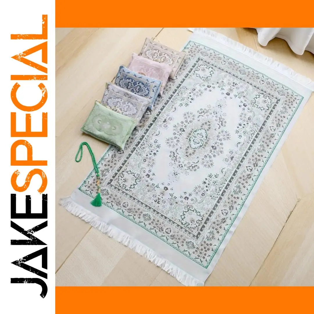 Elegant Floral Muslim Prayer Rug 110x70 cm 1 Elegant Floral Muslim Prayer Rug 110x70 cm