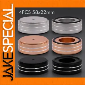 Premium Aluminum Amplifier Isolation Feet Set