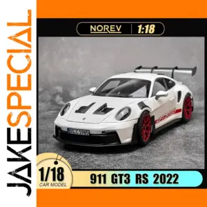 White Porsche 911 GT3 RS Model 1:18 Scale