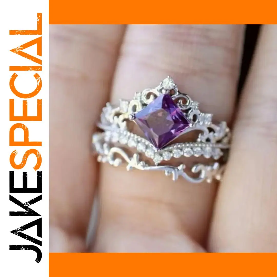 Elegant Purple Zircon Cocktail Ring for Women 1 Elegant Purple Zircon Cocktail Ring for Women